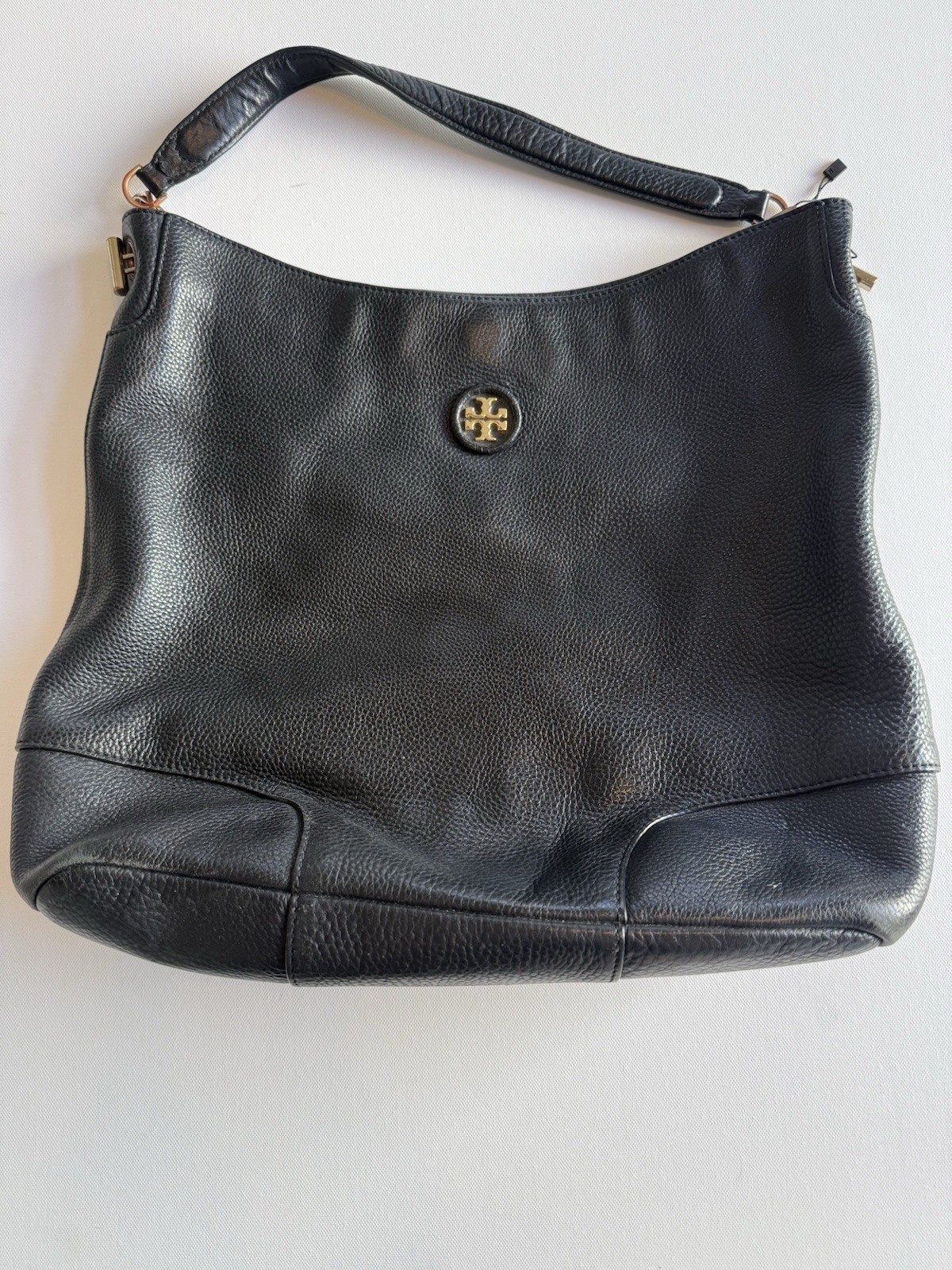 Tory Burch Carter Women’s Leather Hobo Bag – Black