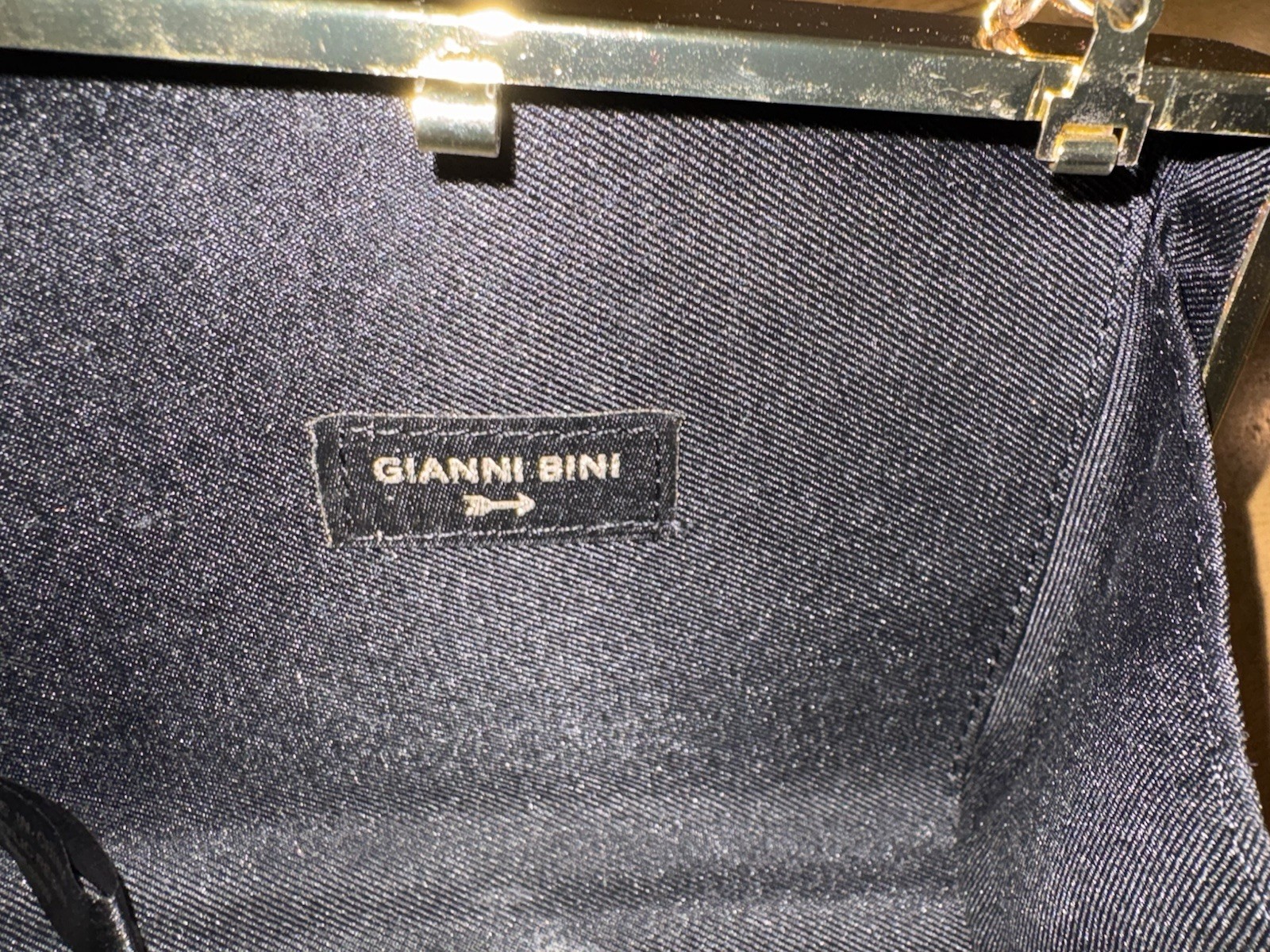 Gianni Bin Evening Bag Purse Gold Metal & Faux Tortoise Shell Lucite