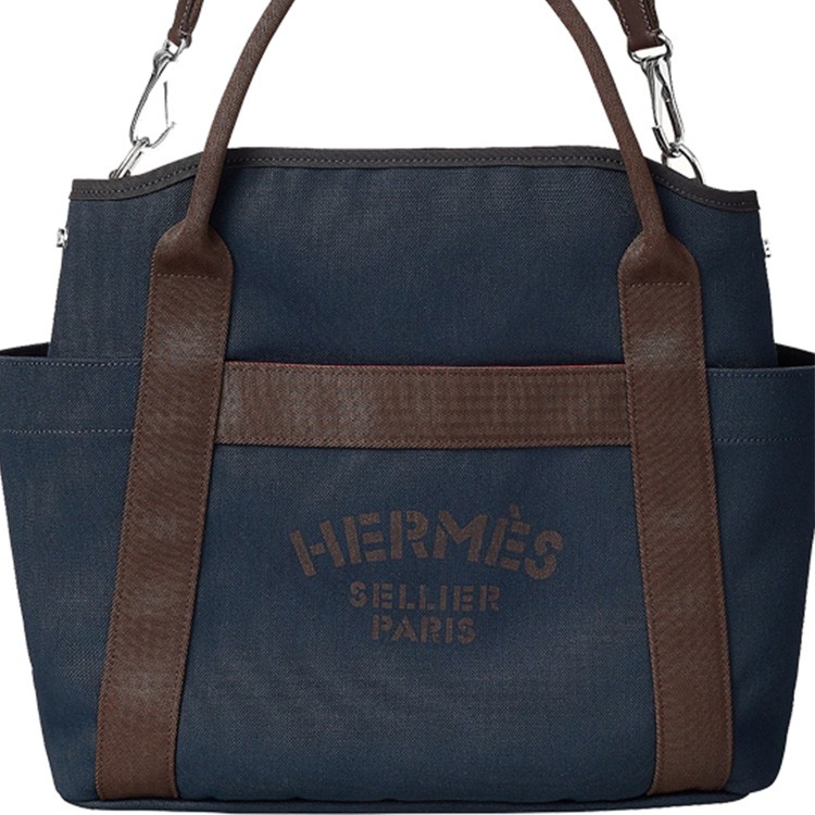 HERMES Shoulder Bags Canvas Multi Color Men 18.8×10.5×13.8 in