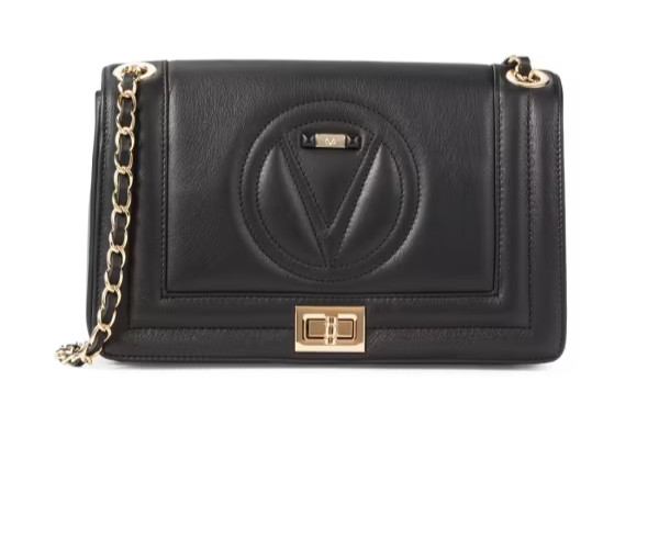 $995. Valentino by Mario Valentino Alice Signature Leather Shoulder Bag Black