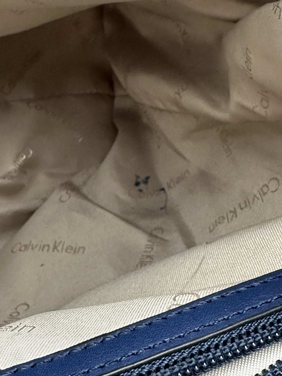 Calvin Klein, dressy nylon backpack Blue Paula As Shown Flaws Present Cinch