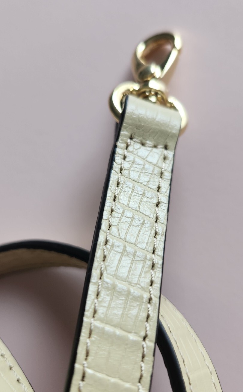 Henri Bendel Oatmeal Snakeskin Leather Detachable Additional Crossbody Strap!
