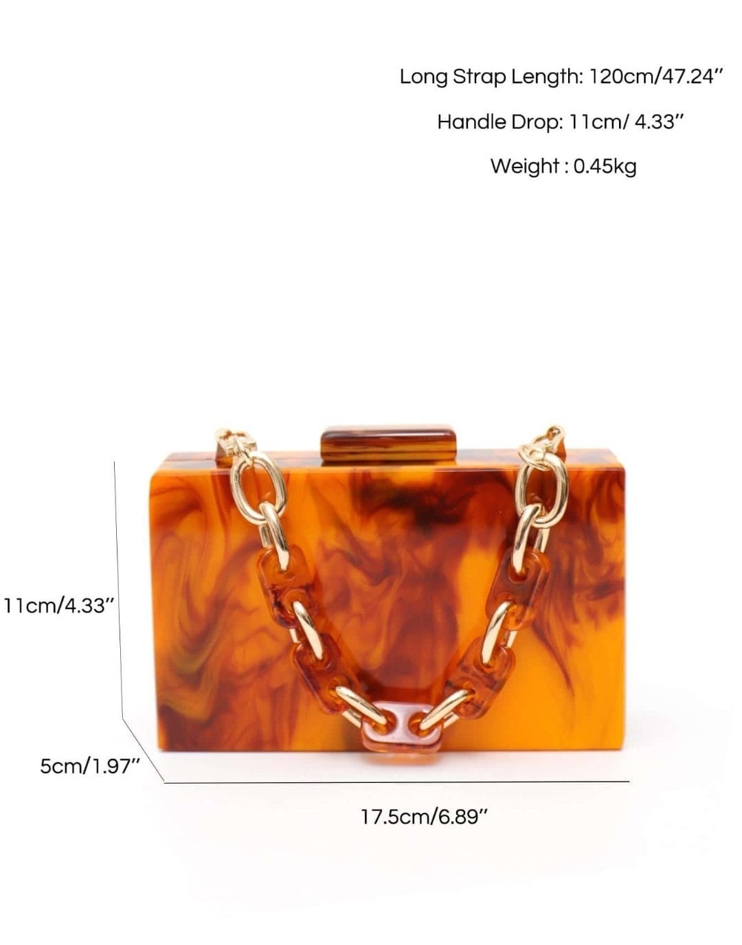 Brown Smoked Marble Handbag