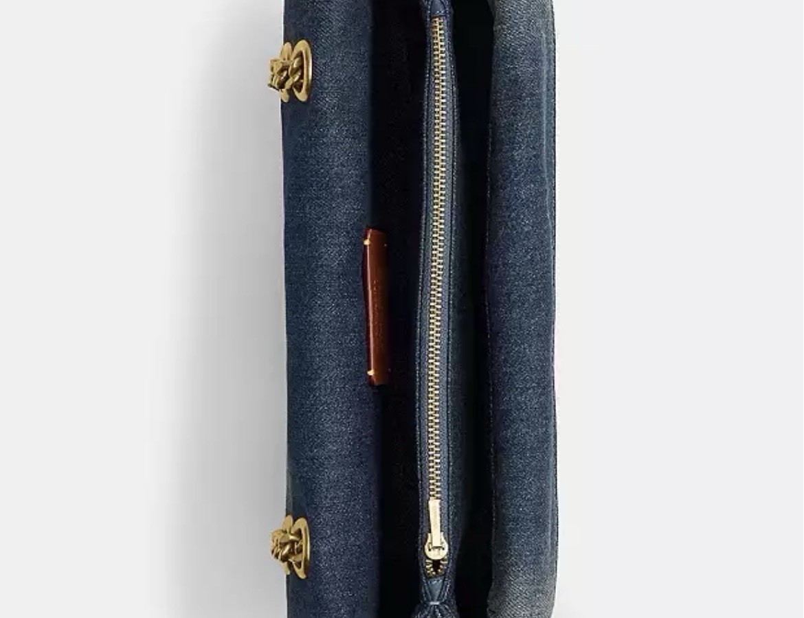 Coach Tabby Shoulder Bag 26 Regenerative Cotton Denim Quilted CCX38 B4YMW Indigo
