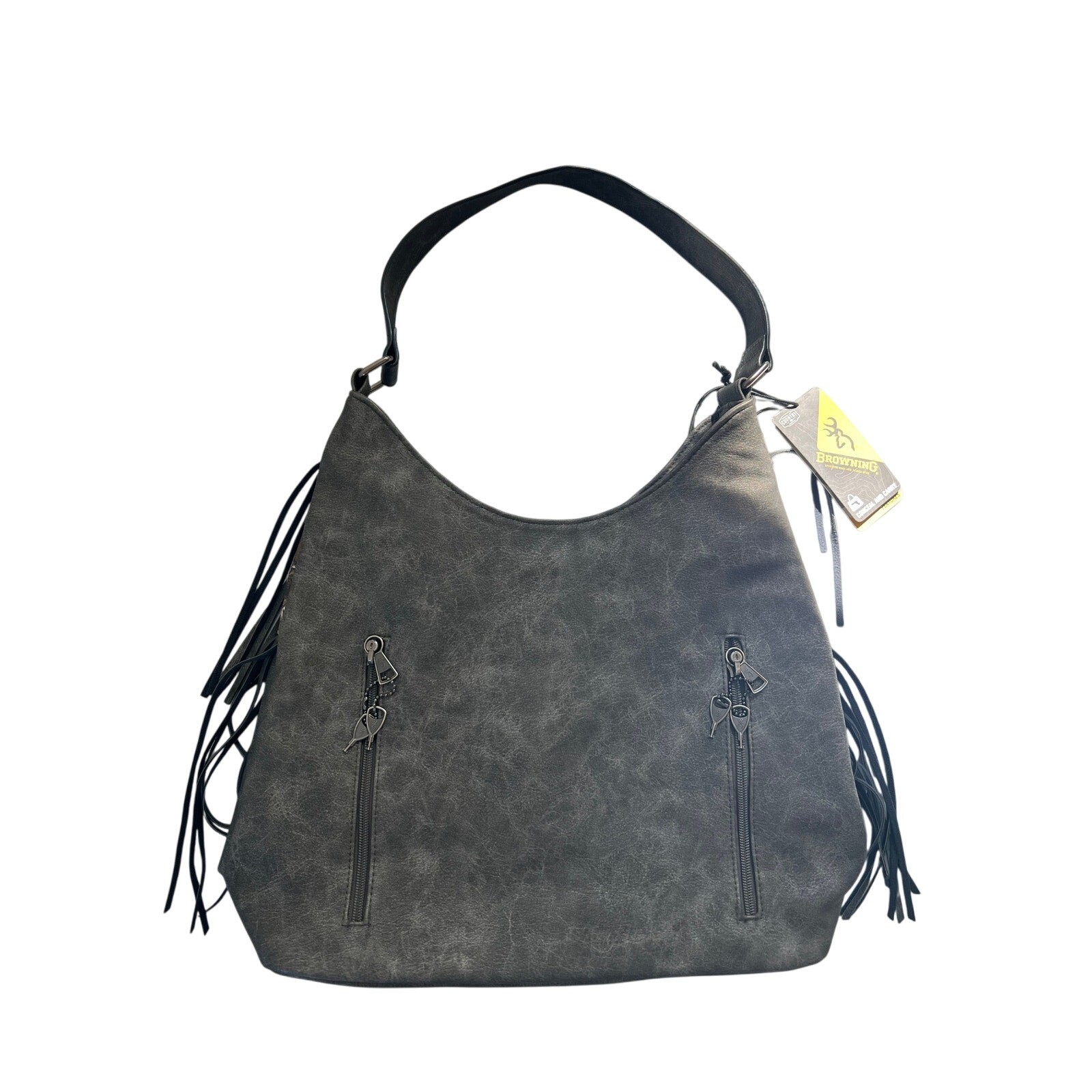 NWT Browning Fringe Camoflauge Studded Hobo Hand Bag Boho Western