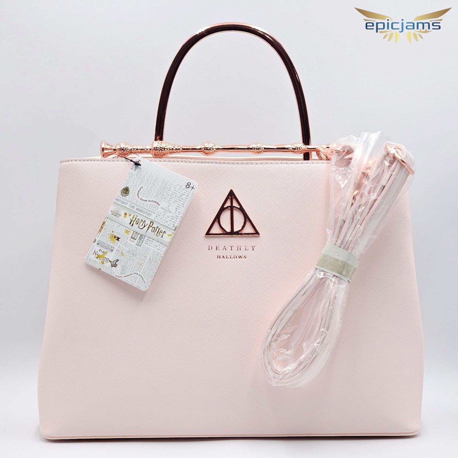 Loungefly Harry Potter Deathly Hollows Elder Wand Rose Gold Crossbody Handbag