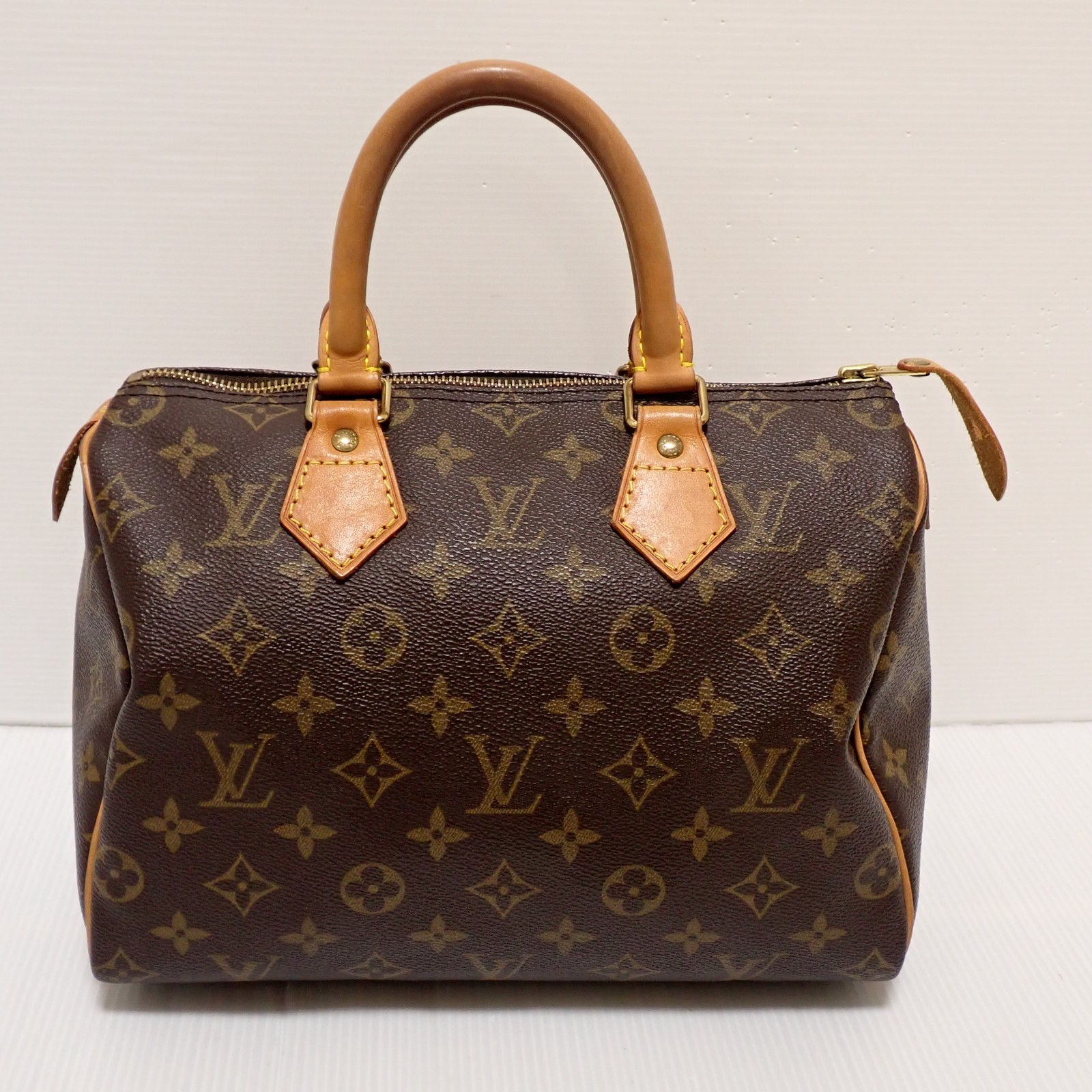 Louis Vuitton Monogram Speedy 25 Purse Bag M41528 Brown Pre-Owned VI0973