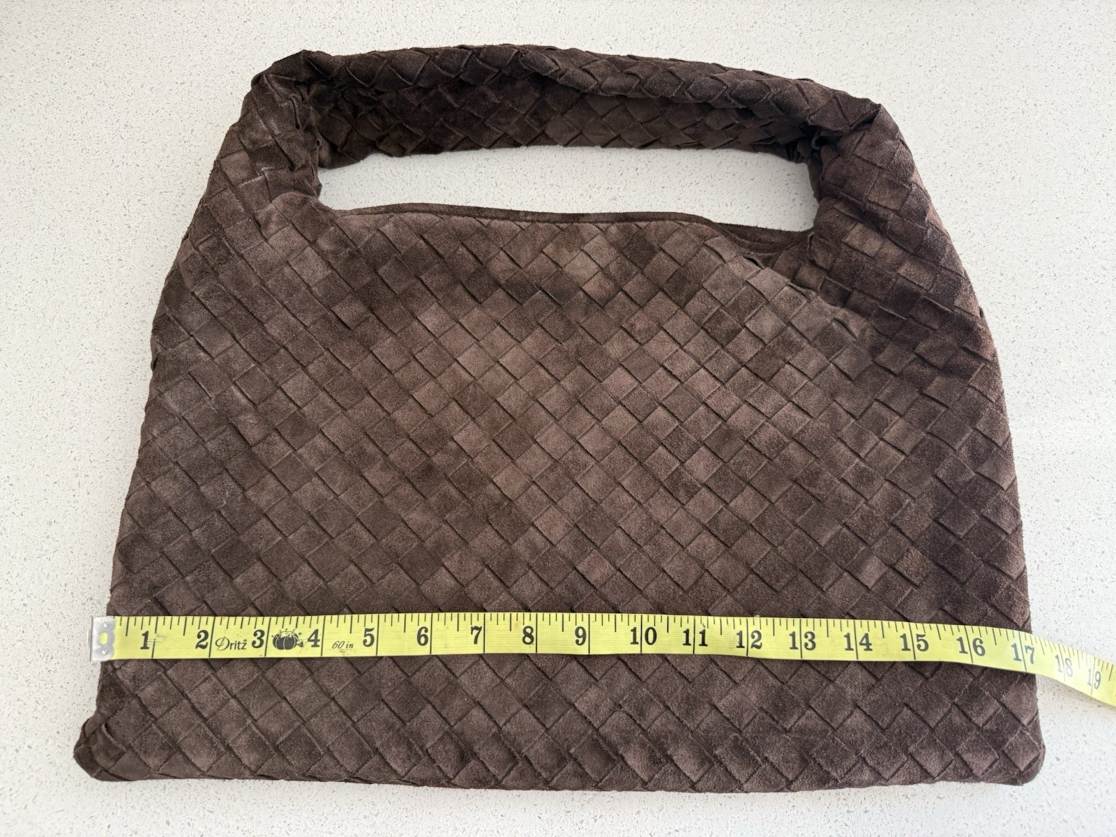 Bottega Veneta Hop Small Shoulder Bag Fondant Brown Suede