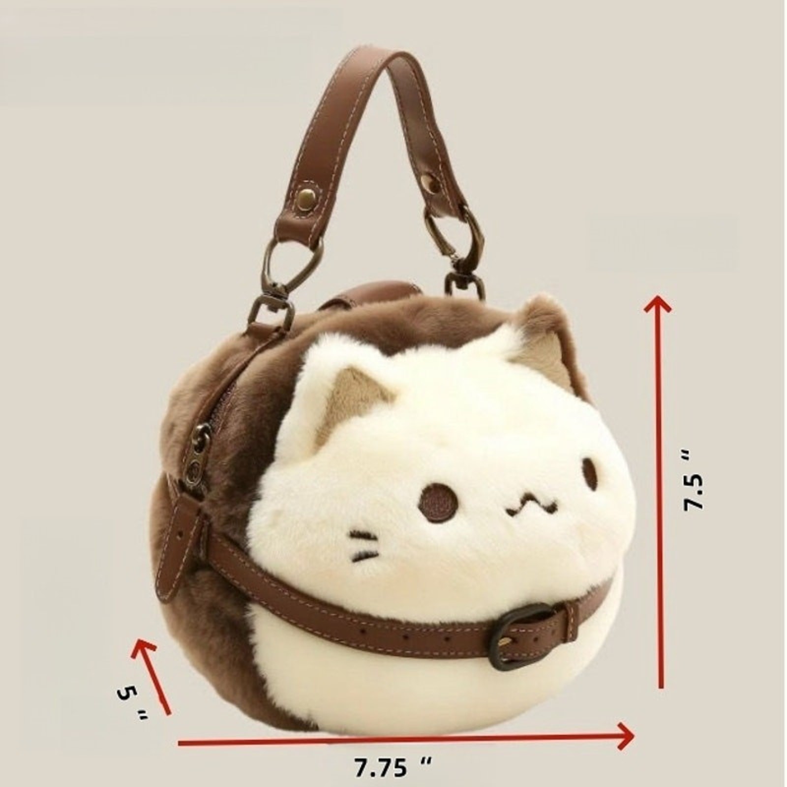 Cute Cat Plush Bag Stuffed Animals Bag Gifts Satchel Bag Casual Shoulder Bag