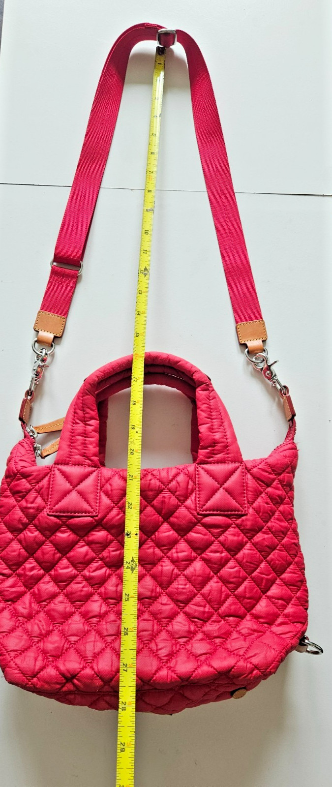 MZ Wallace Zennia Small Sutton Quilted Crossbody Shoulder Bag Pink