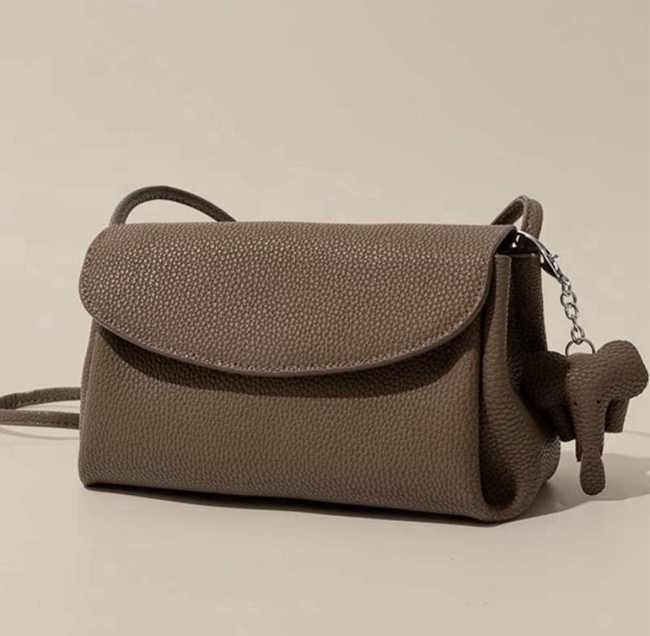 Grey Leather Bag