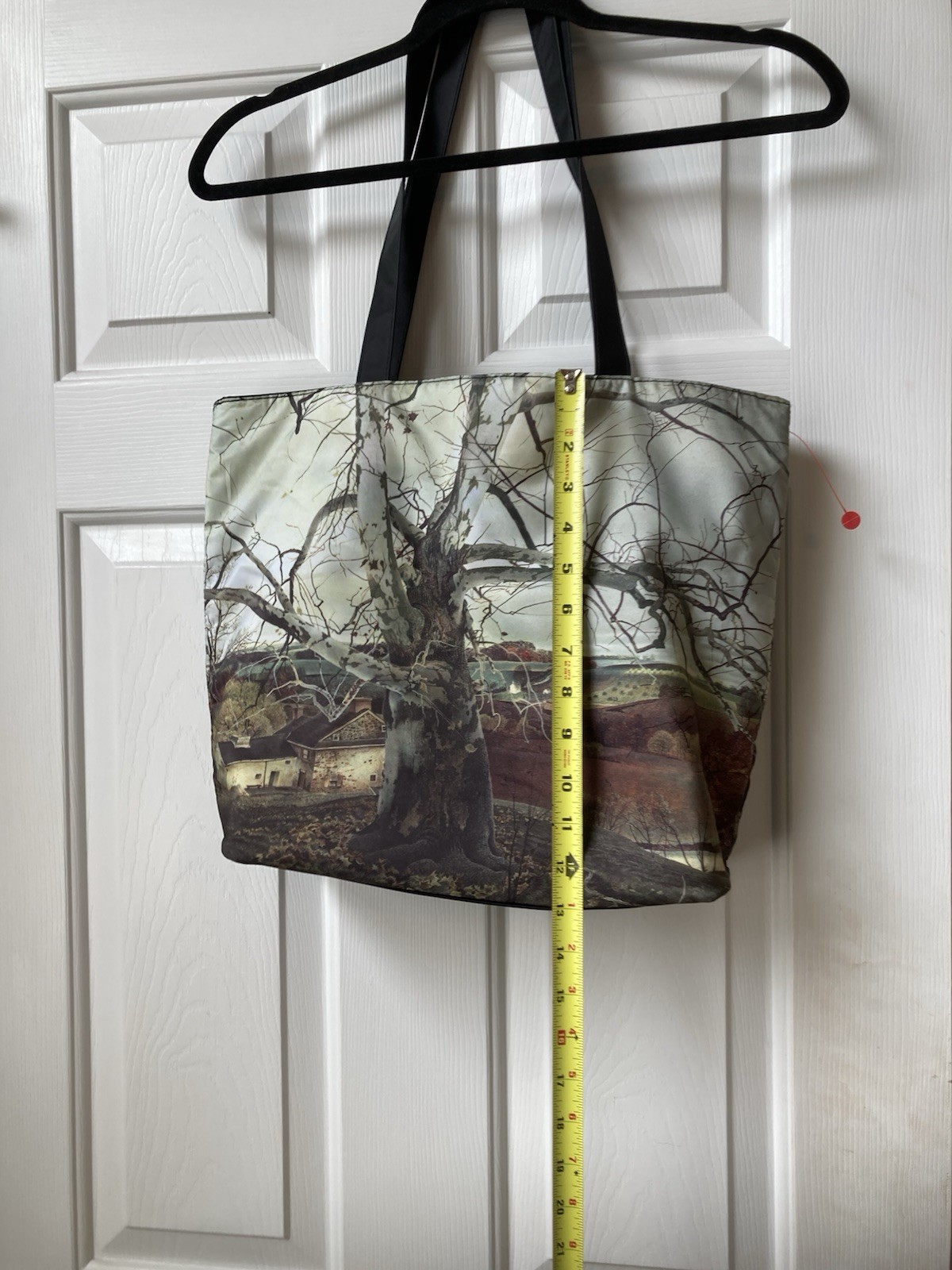 Brandywine River Museum Scenic Nature Print Tote Shoulder Bag Zip Snap Pockets