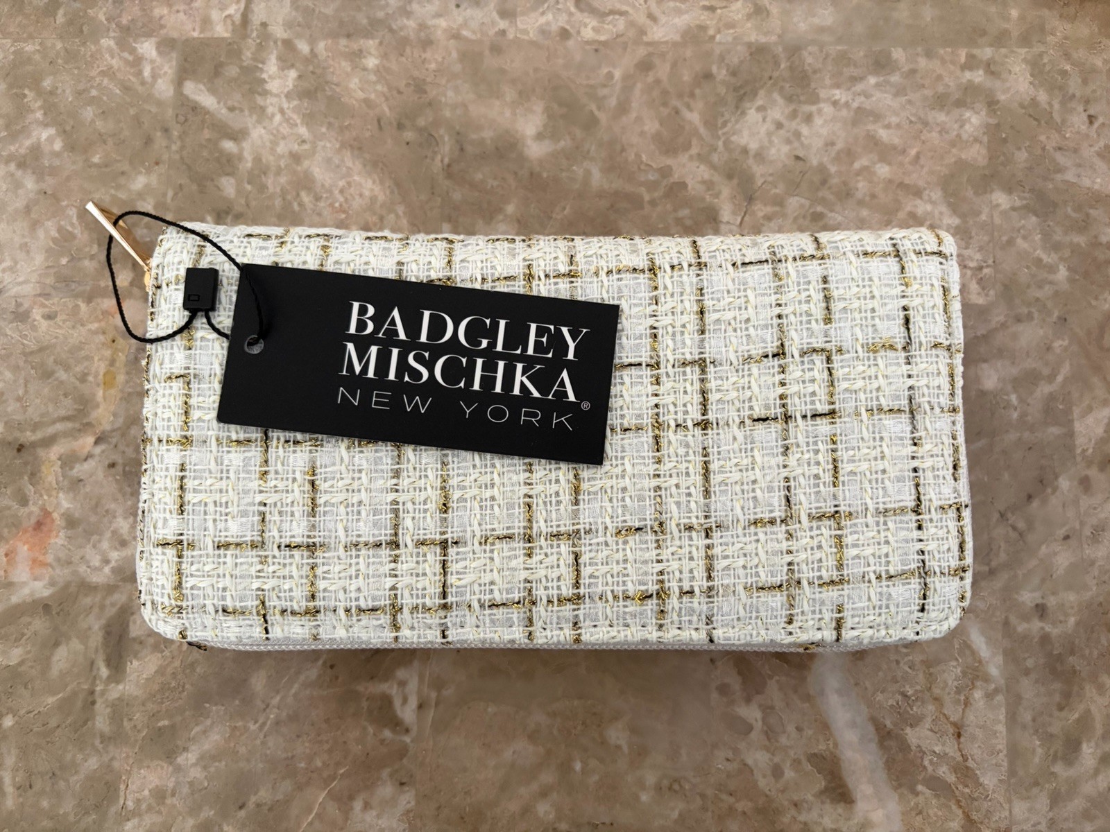 Badgley Mischka New York White Bag Brand New With Tags