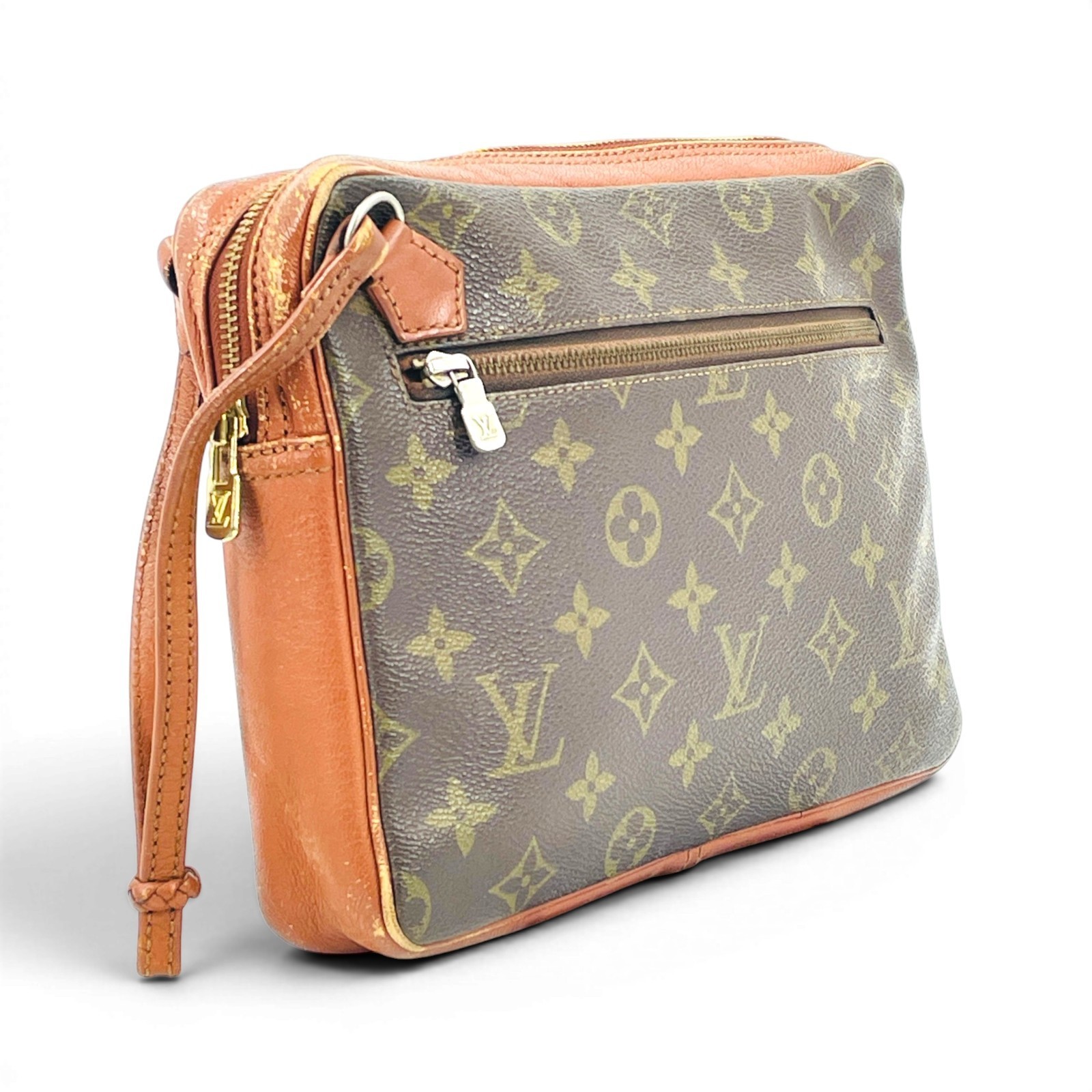 LOUIS VUITTON Second Bag Monogram Canvas Brown Vintage Clutch Bag