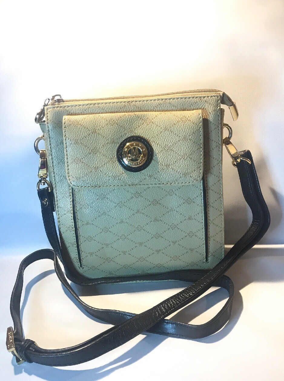 Misty Collection U.S.A. Cream Crossbody Purse Monogram Retails $129