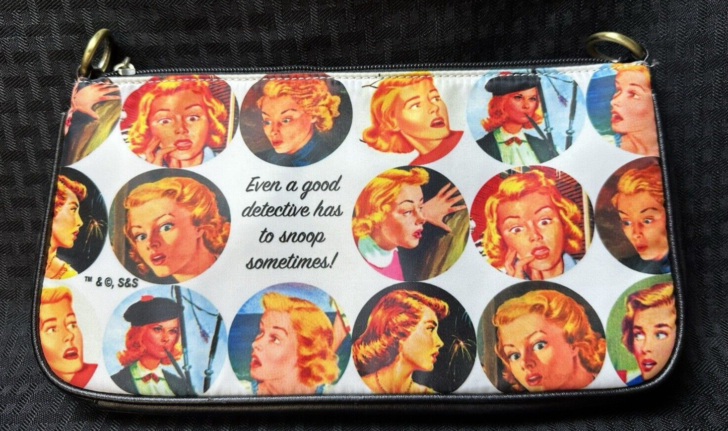 Nancy Drew Circles & Quotes Clutch Bag – Brand New