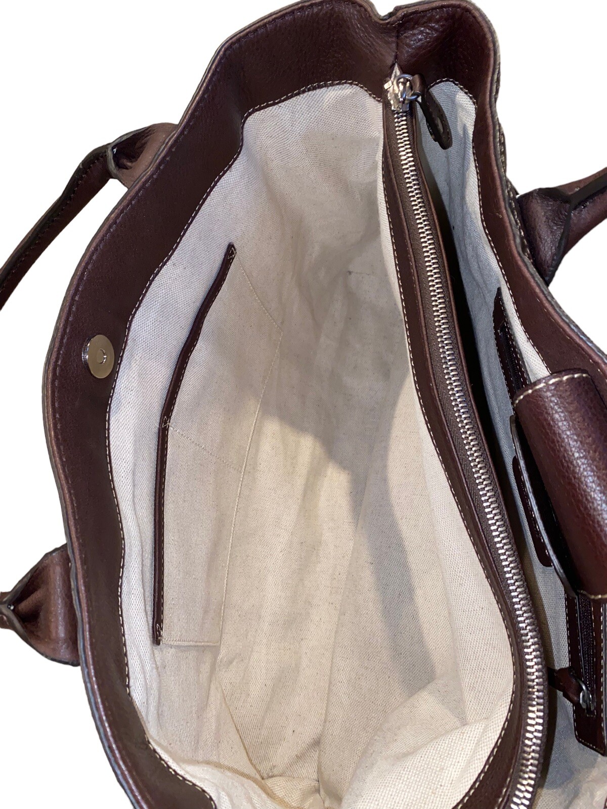 MICHAEL KORS 16x11x5 LARGE BROWN LEATHER TOTE BAG