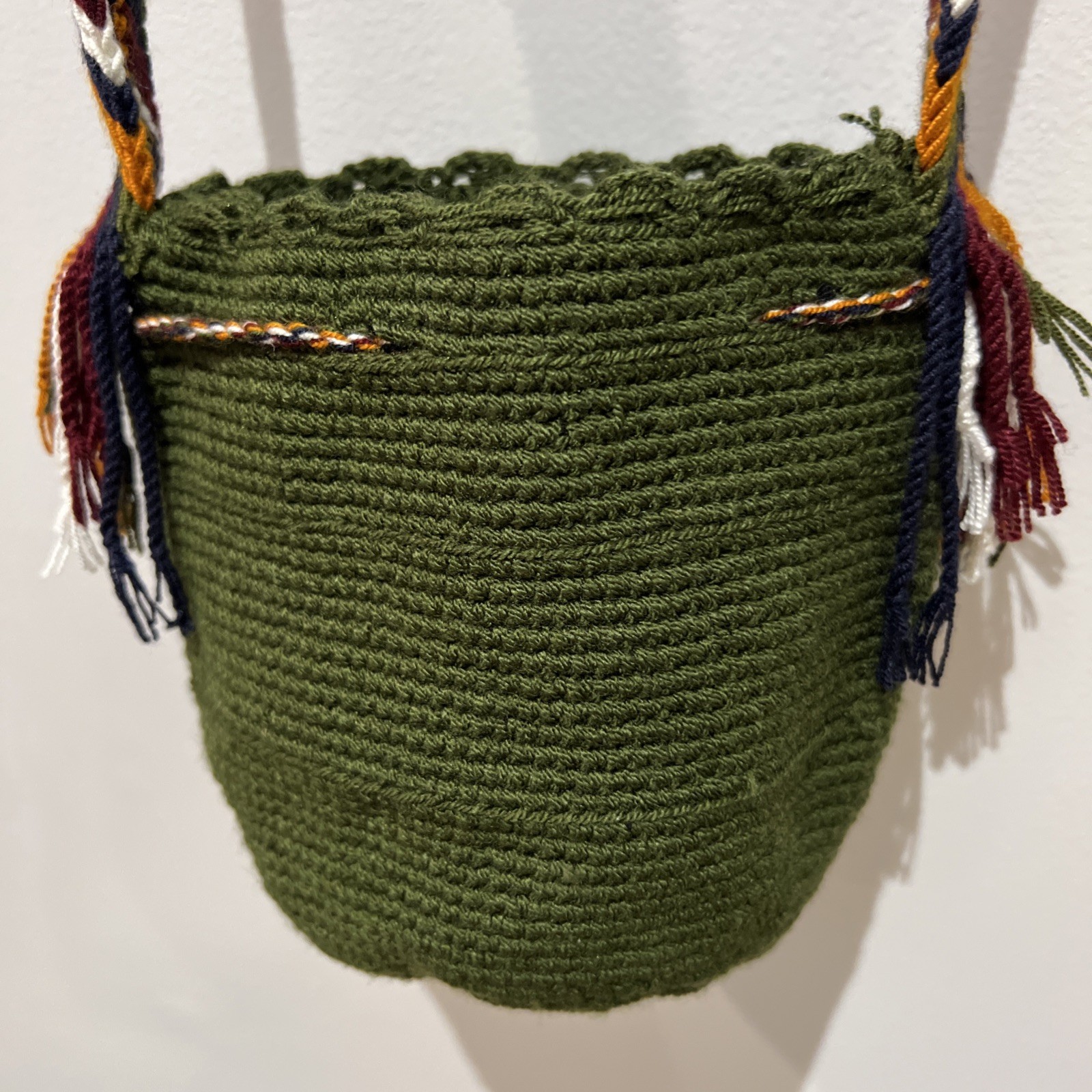 Handmade Wayuu Mochila Crossbody Bag Purse Crochet Boho Woven Yarn Artsy Artisan