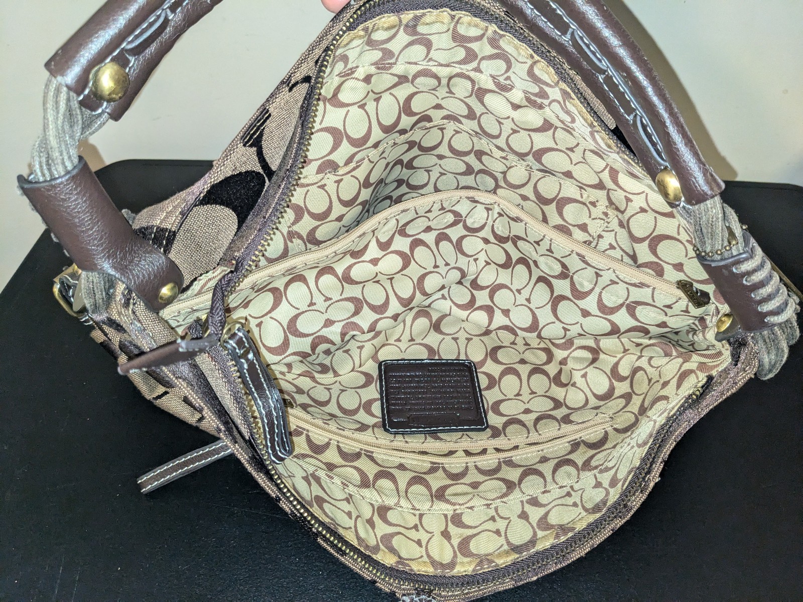 Vintage Coach Bag Genuine Leather w/ Original Tassels **CLEAN INTERIOR**