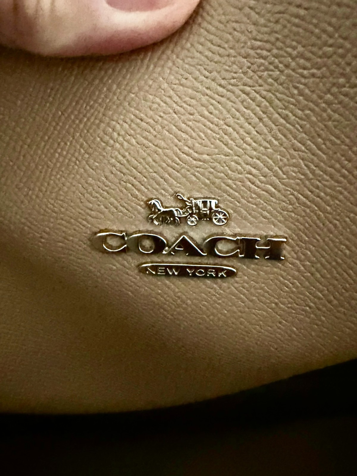 Coach Mollie Tote Bag Signature Canvas C2539 CV967 Light Khaki Saddle Sand Taupe
