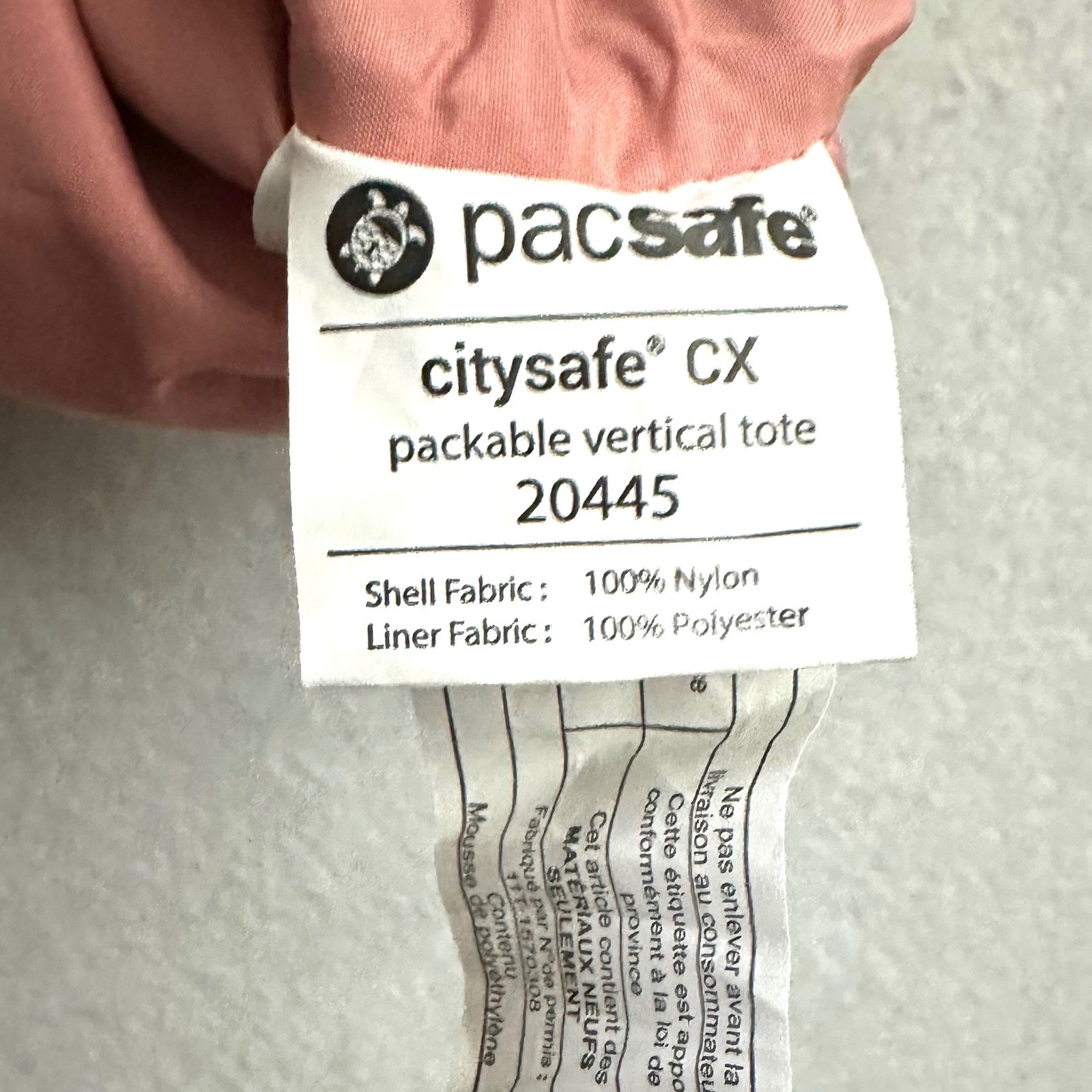 Pacsafe Citysafe CX Vertical Tote RFID Lockable Black Travel Bag 10 liter 20445