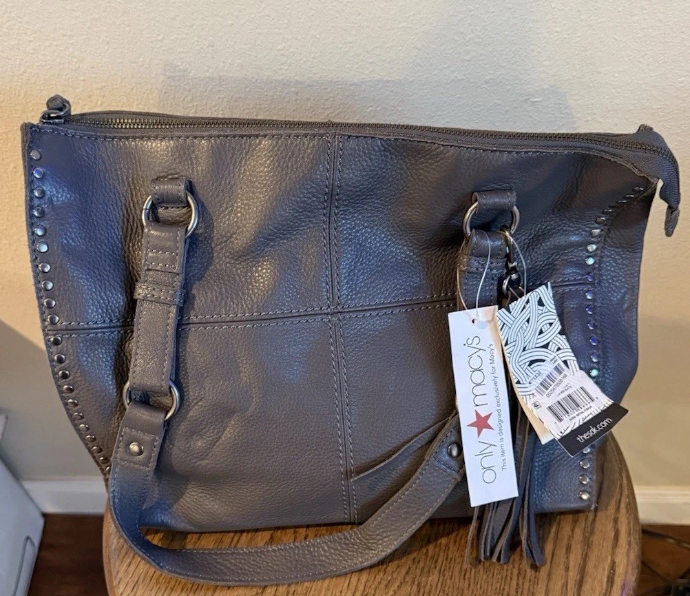 The Sak Silverlake Leather Hobo Shoulder Bag Large Purse Slate NWT