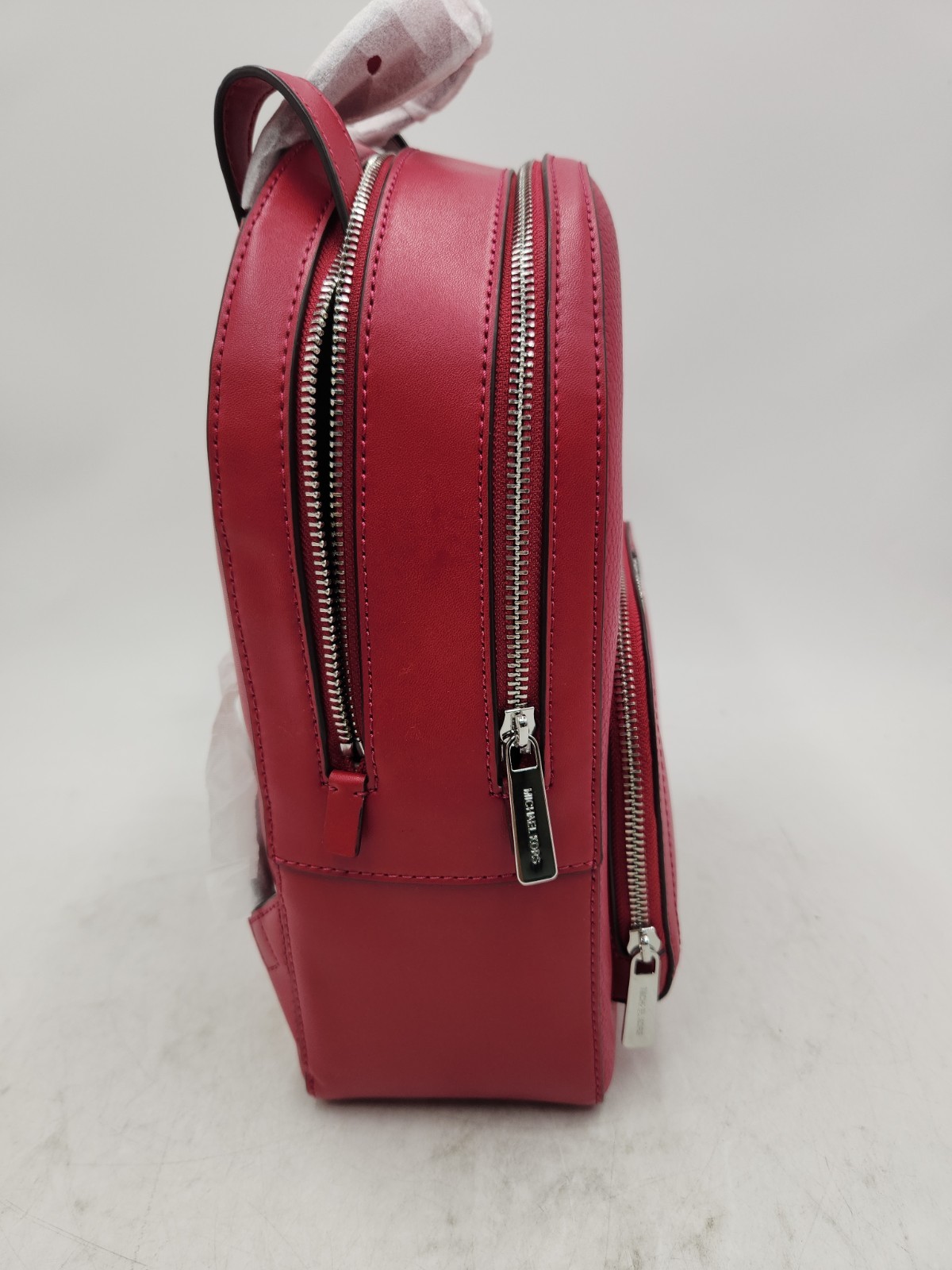 NEW Michael Kors Jaycee Medium Pebbled Leather Backpack Dark Raspberry