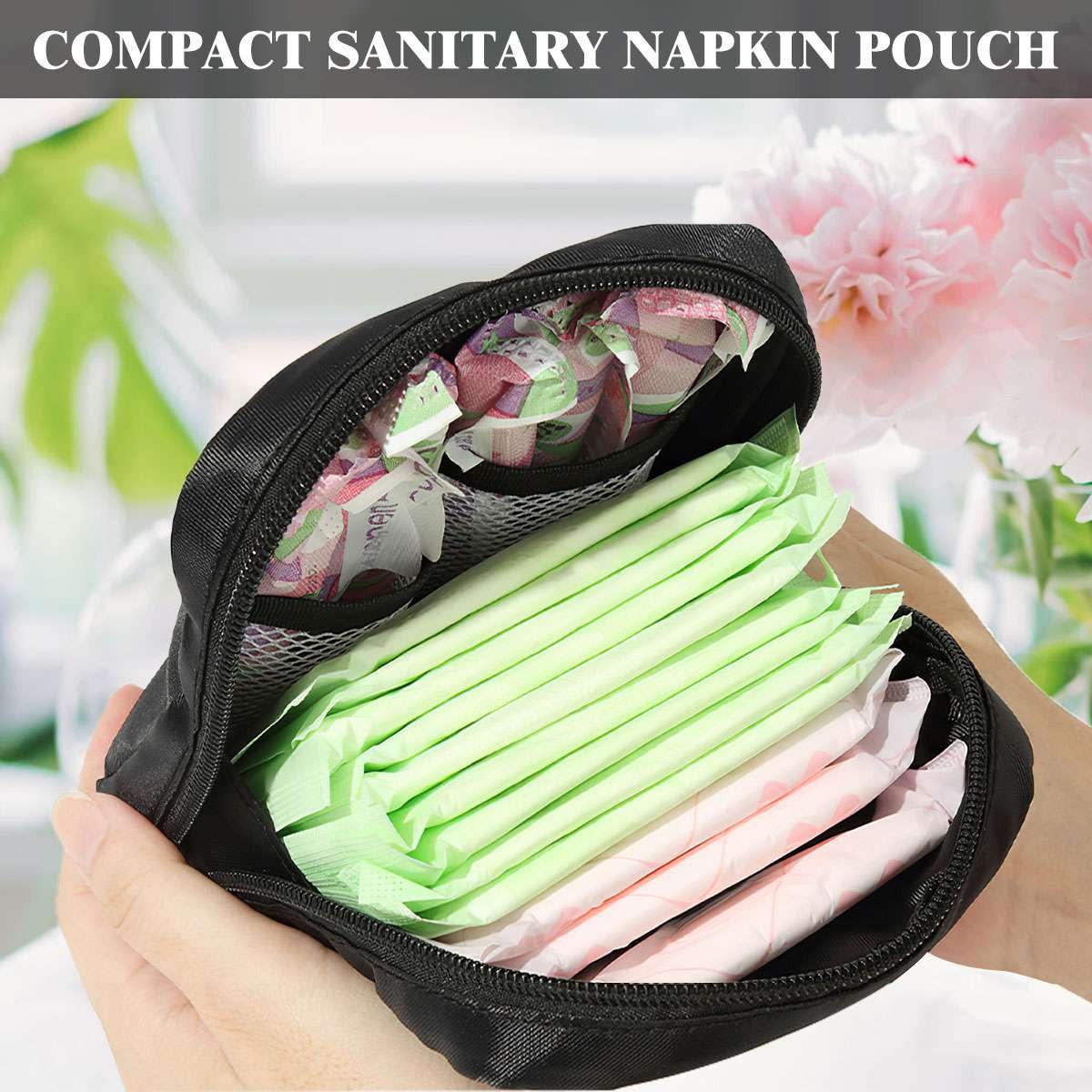 Women Sanitary Storage Bag Pad Purse Pouch Towels Napkins Credit Card Holders