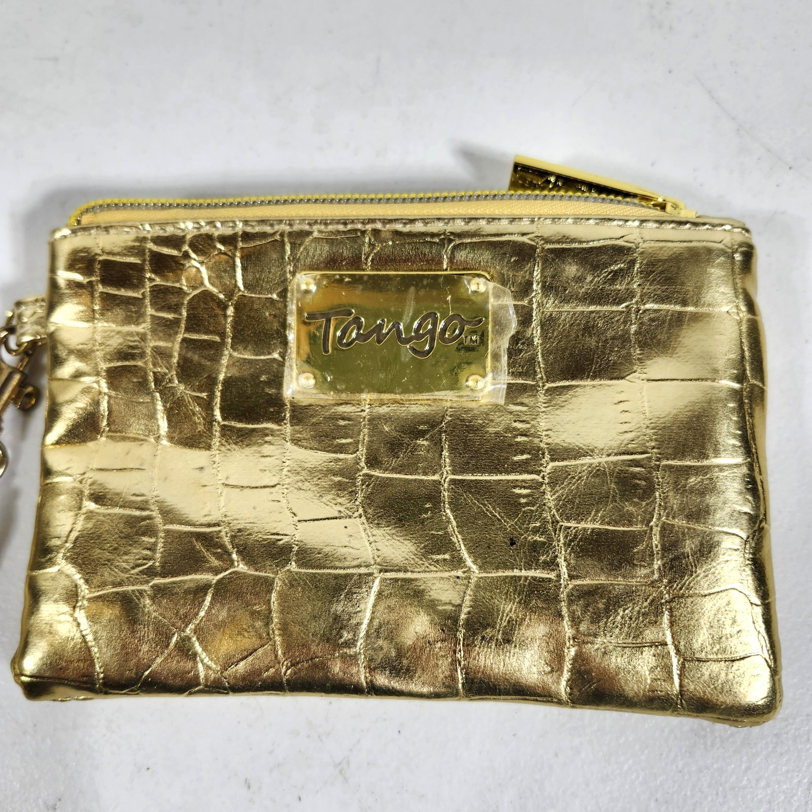 Tango Gold Zip Makeup Bag 5.75″