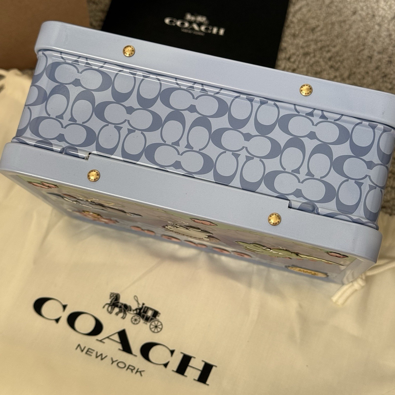 NWT Coach | Brain Dead Souvenir Box CES92 Brass/Purple Multi Shoulder X-Body Bag