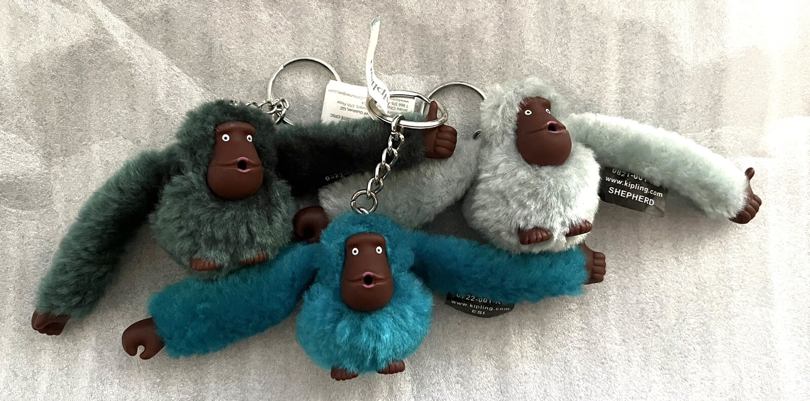 NWOT 3 (three) KIPLING 2” Monkey Key Chain Ring Bag Charm Fob (Oct3)