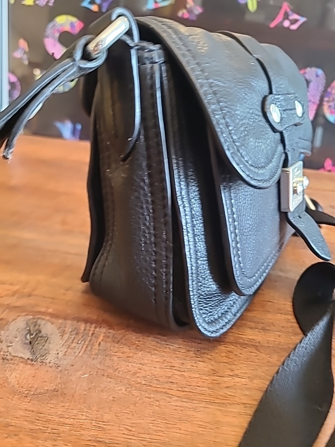 Classic Small Black Leather Crossbody Bag Lauren Ralph Lauren 1967 series