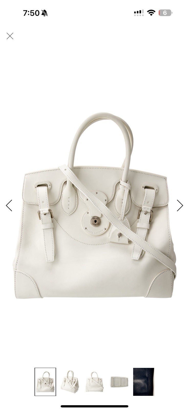 $3800 Ralph Lauren Ricky 33 Bag