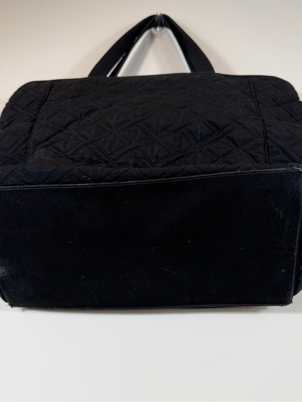 Vera Bradley Quilted Black Tote with Front Flap Pocket