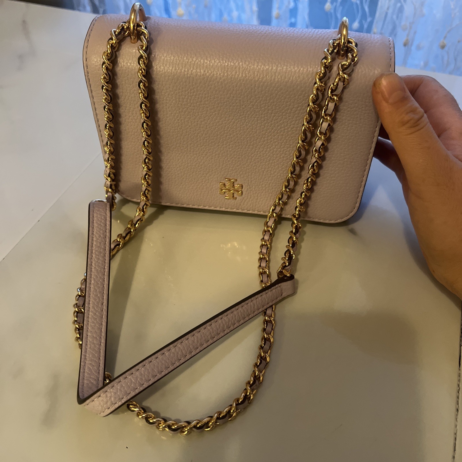 TORY BURCH Carter Adjustable Shoulder Bag Crossbody Purse Purple 😻