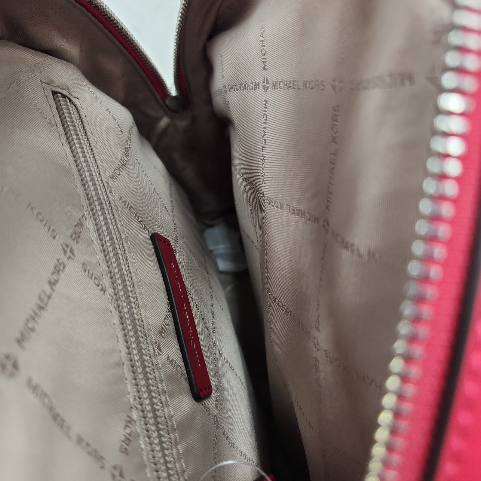 NEW Michael Kors Jaycee Medium Pebbled Leather Backpack Dark Raspberry