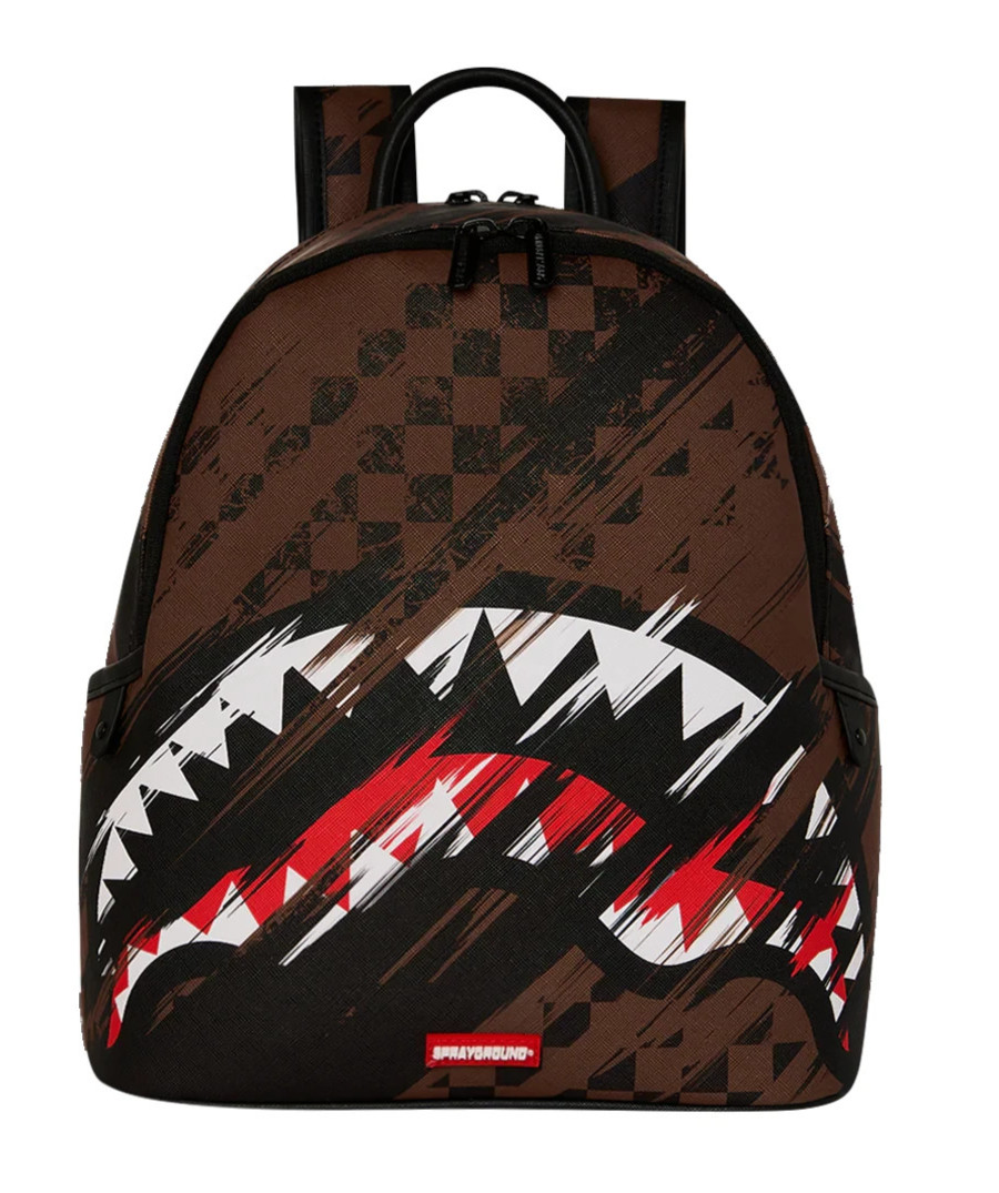 Sprayground NIGHT DRIFT Smeared Savage Backpack🔥New Black Mini Travel Bag