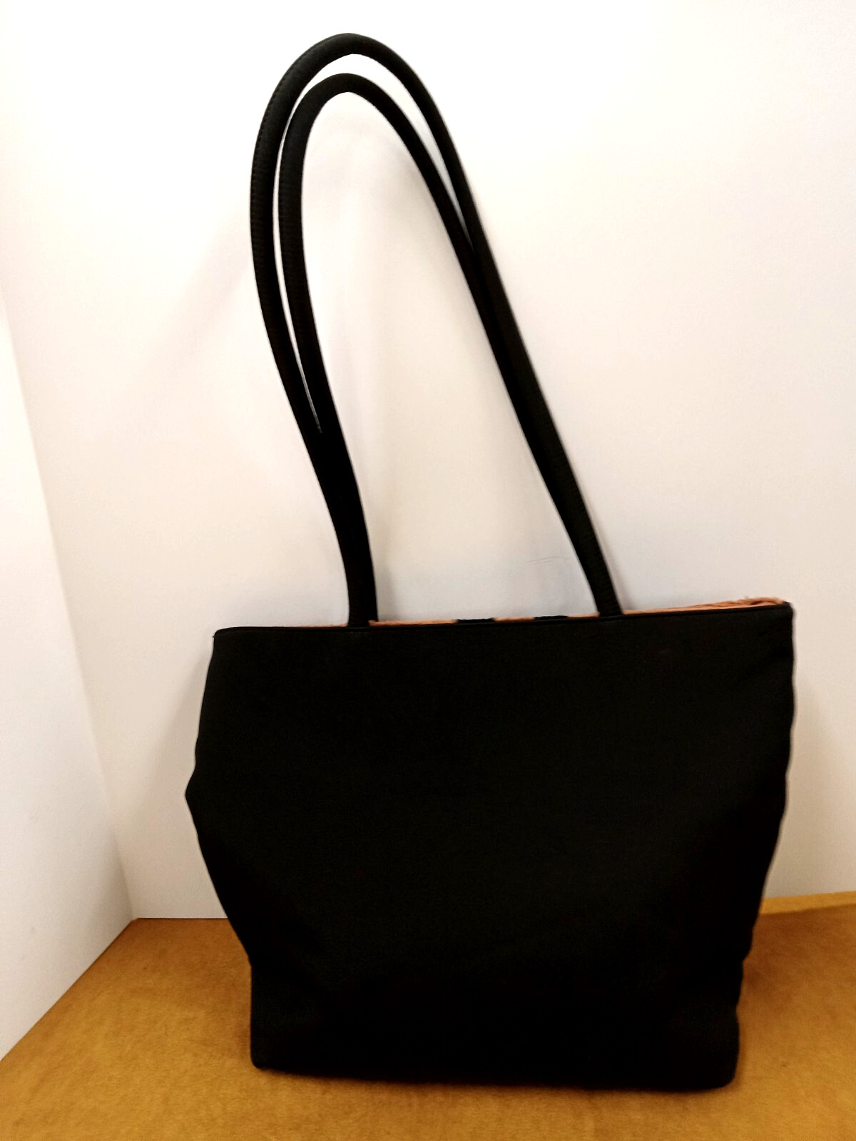 Freeport Studio Bag Purse Black stock #0NC60 Polyester faux animal fur lining