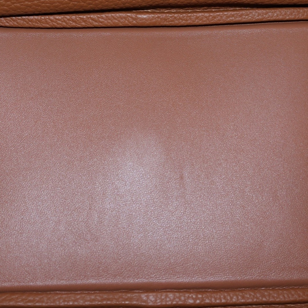 HERMES Lindy 30 Trillon Clemence Gold Shoulder Bag Silver Hardware Brown □R Used