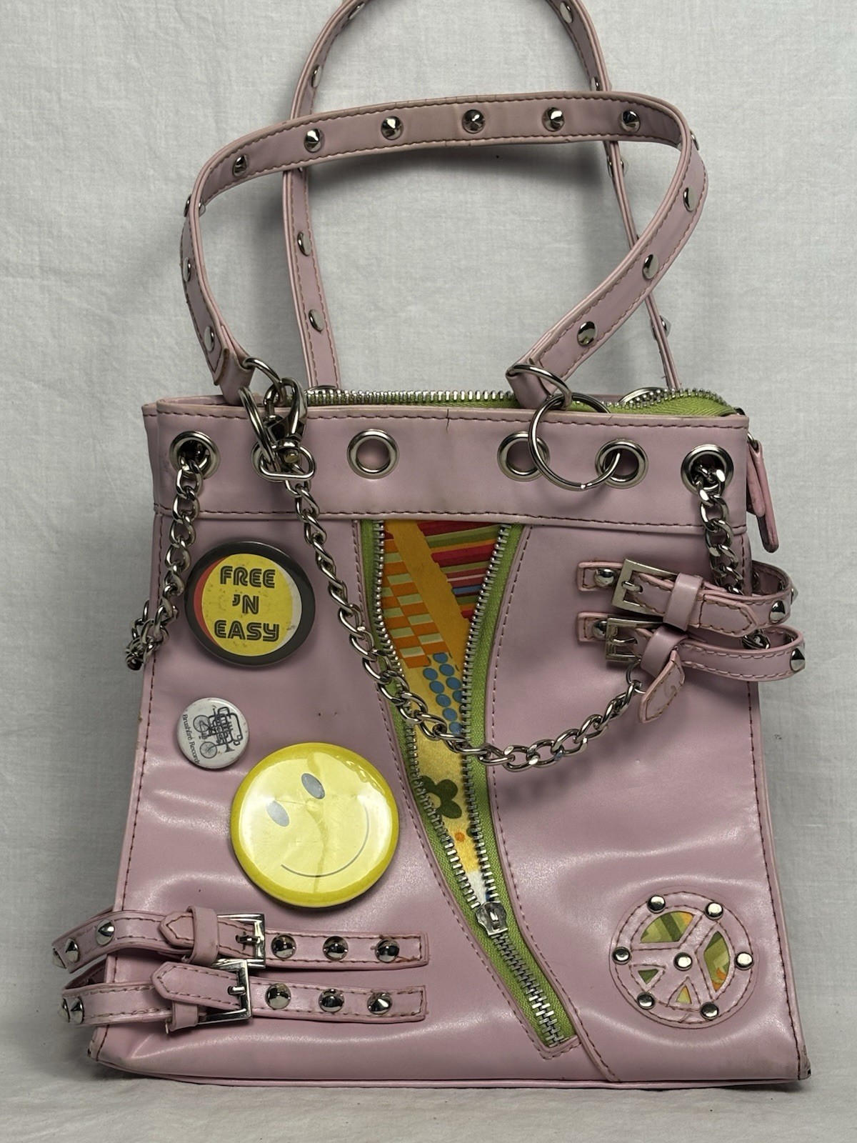 Y2K Junk Bag Handbag Maximalist Purse Punk Grunge Used READ