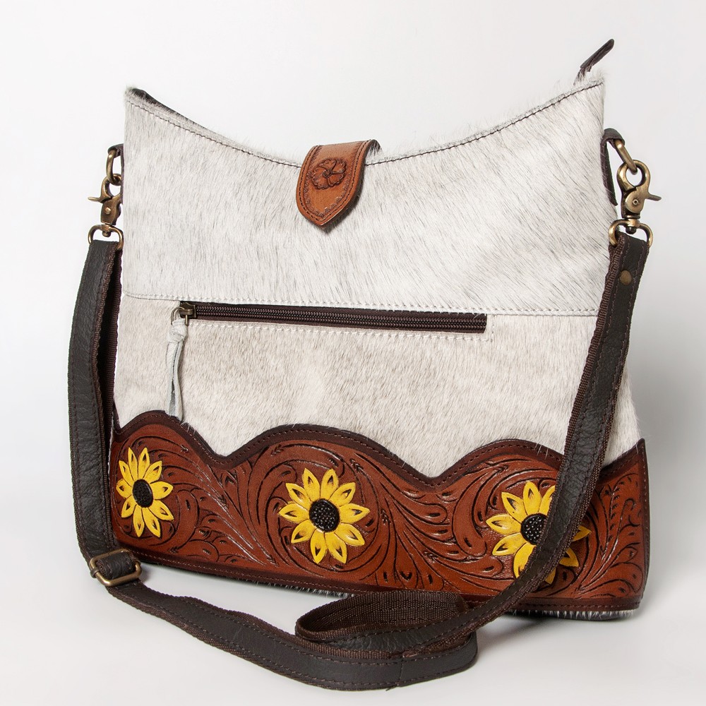 KB OHLAY KBA125 HOBO Hand Tooled Hair-on Genuine Leather women bag western