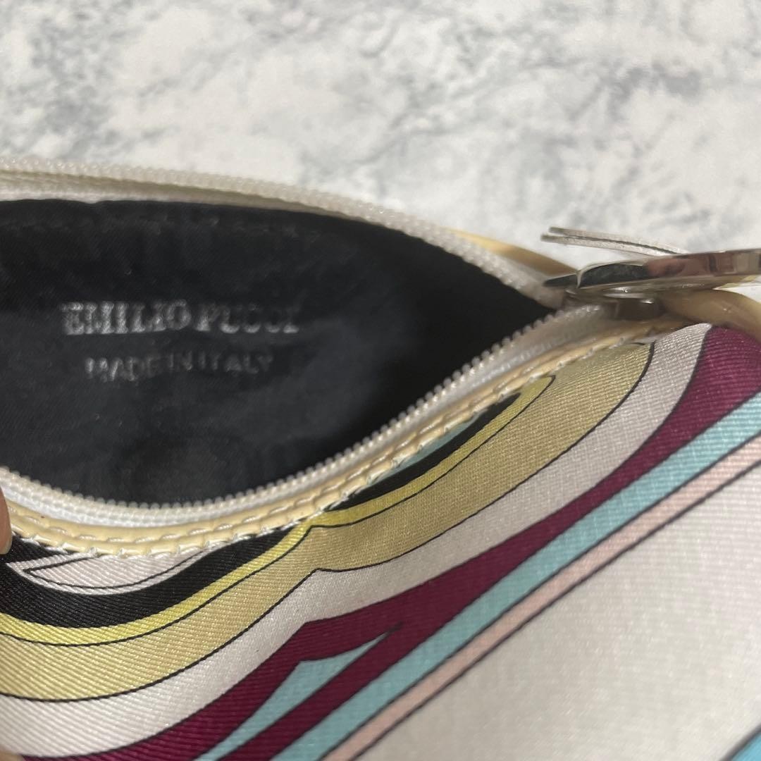 EMILIO PUCCI Pouch Geometric Pattern Cylinder Shape 11cm