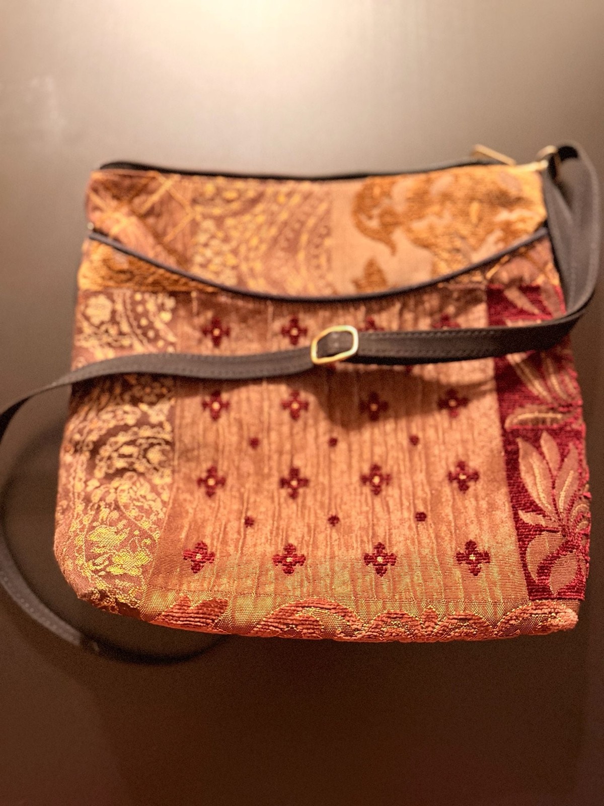 Danny K Beverly Hills Tapestry Patchwork Crossbody Bag