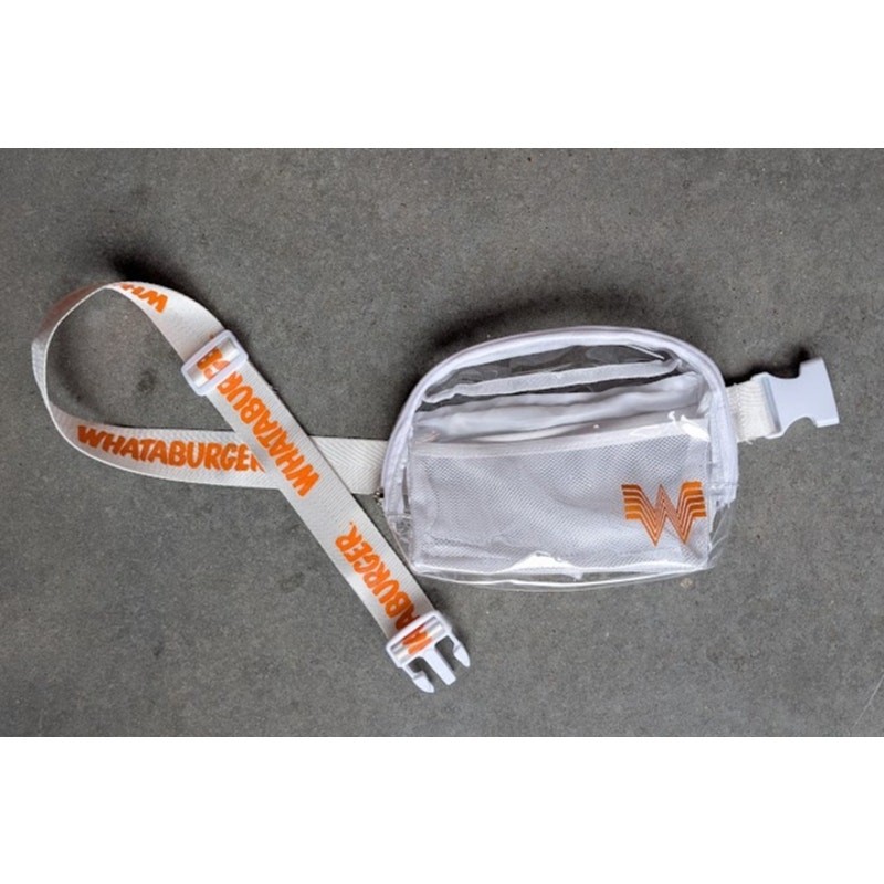 Novelty WHATABURGER Crossbody Bag Hip Pack Fanny Pack Clear Concerts See-Through