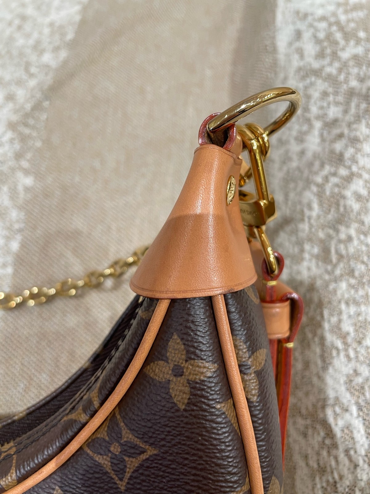 Louis Vuitton Monogram Normal Size Dark Brown Coated Canvas Shoulder Crossbody B