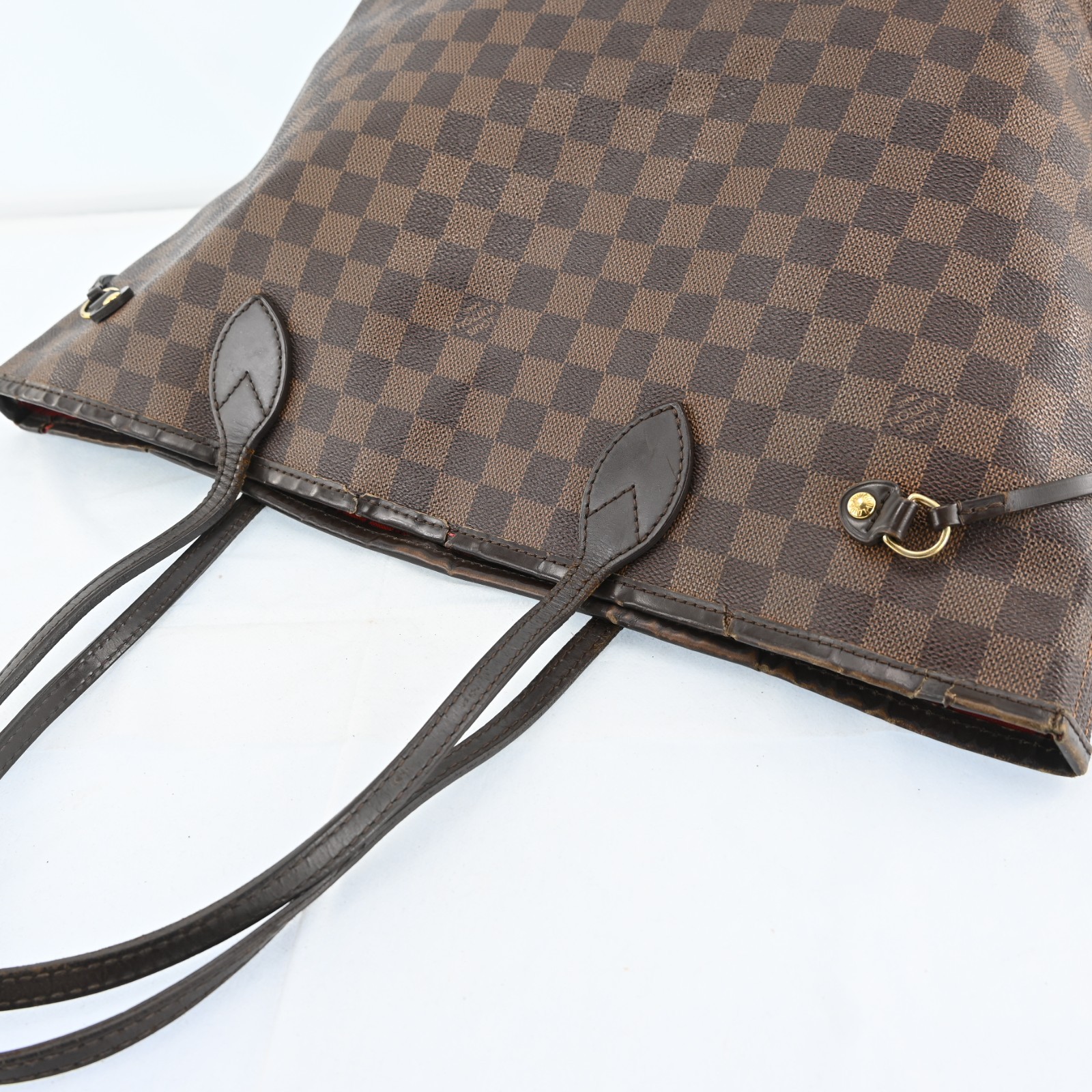 Louis Vuitton Neverfull MM Shoulder Bag Damier Ebene Tote Bag N51105 N2708YG801