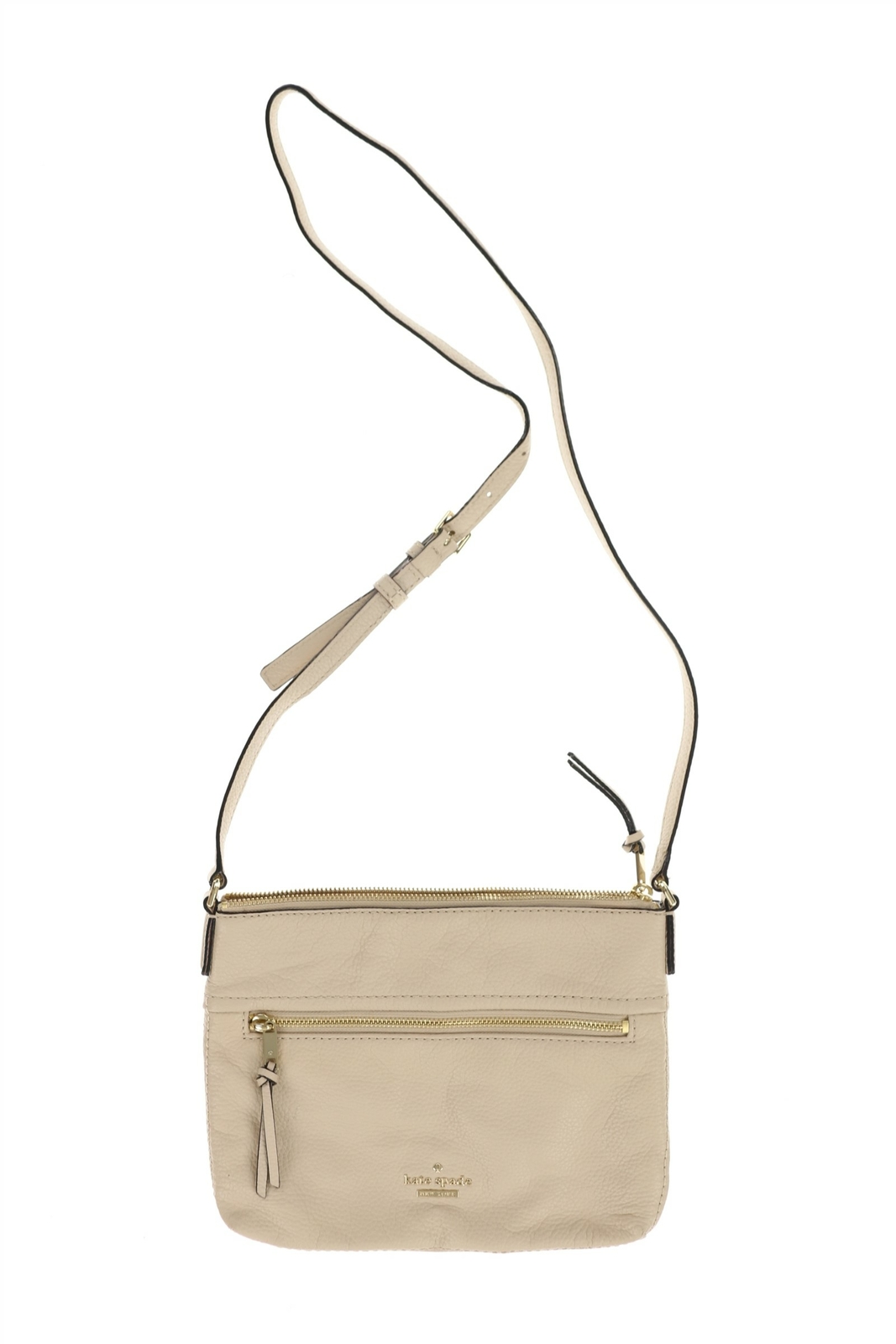 Kate Spade New York 165356 Womens Gabriele Shoulder Leather Crossbody Bag Beige