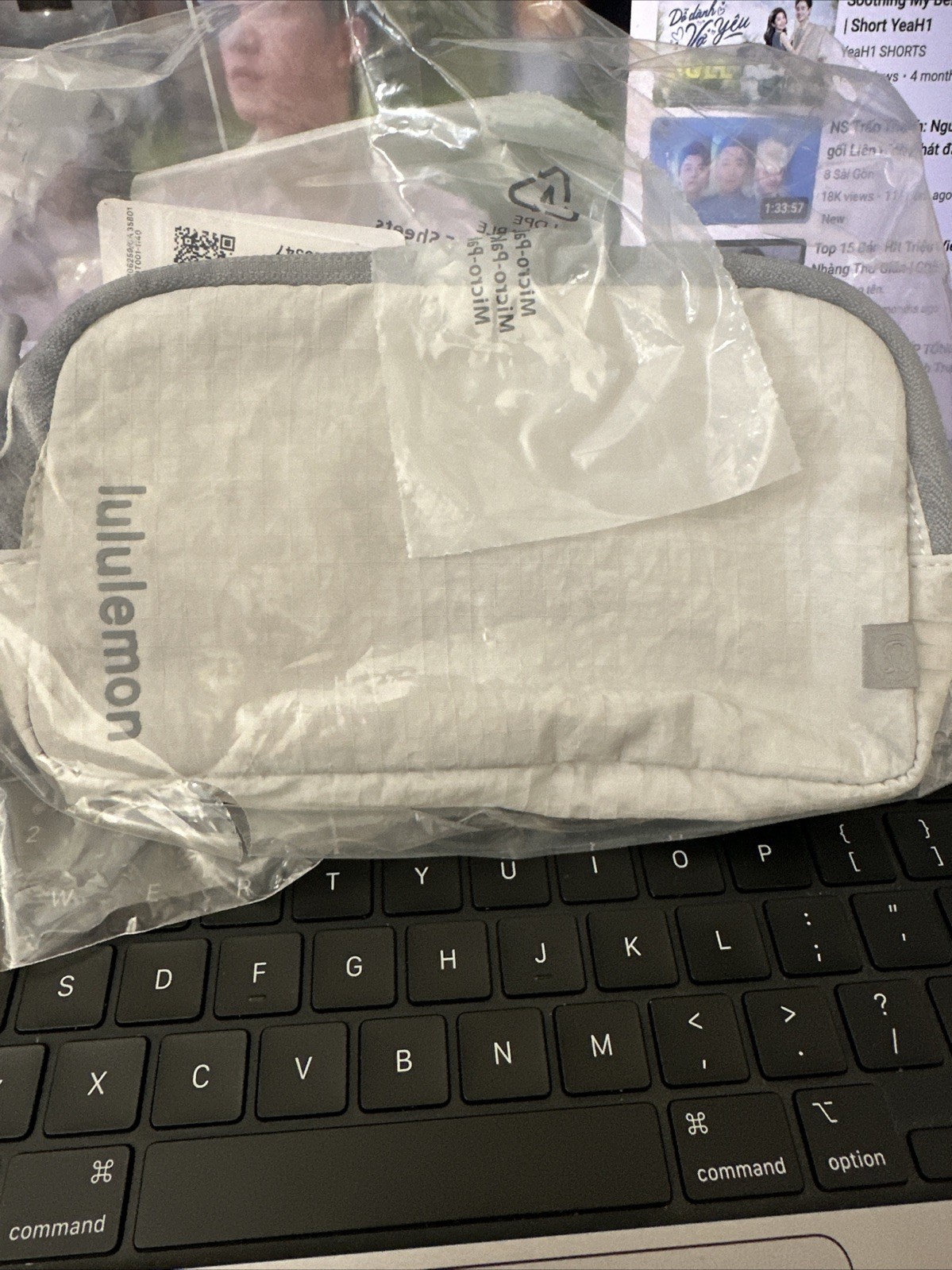 Lululemon Everywhere Mini Belt Bag Gray Ripstop Adjustable LU9BJ9S New NWT