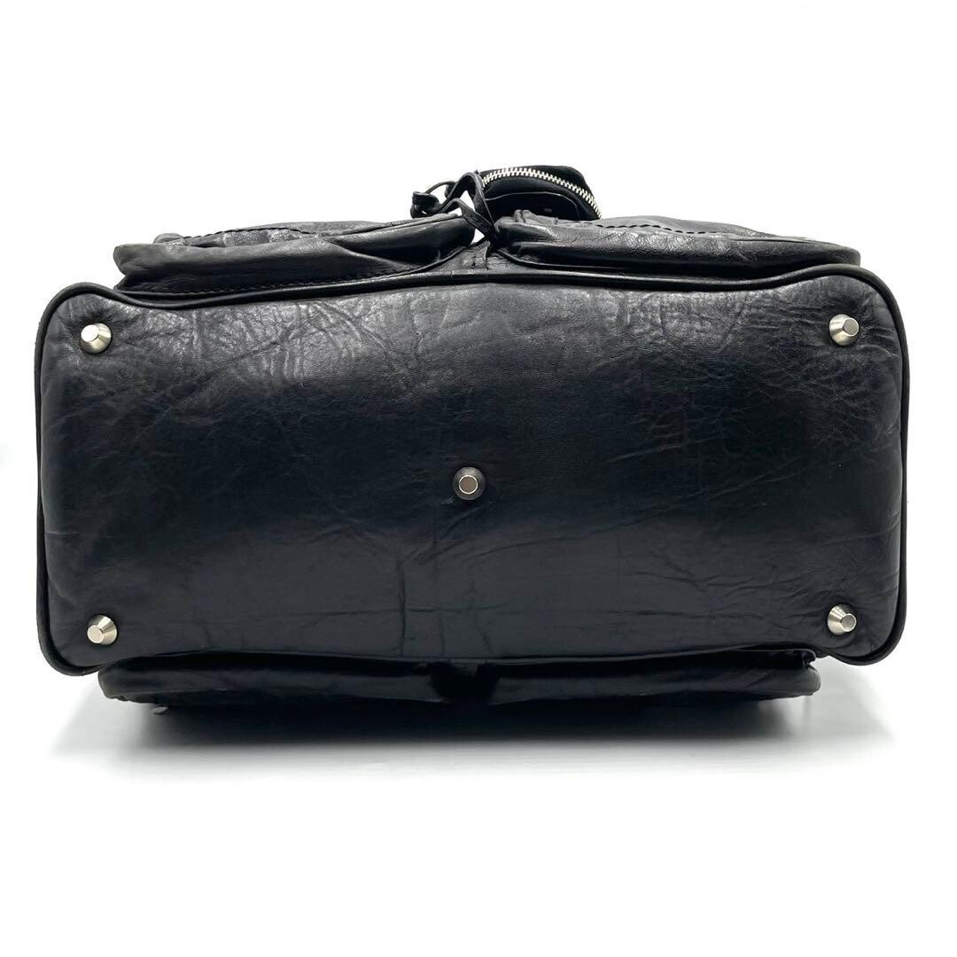 Chloe Betty Black Leather Handbag Charm Y2K Silver Hardware Tote Bag