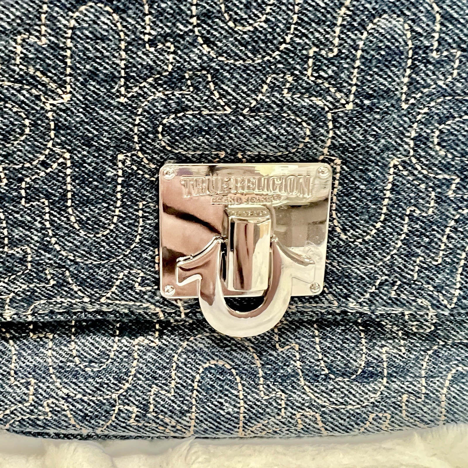 True Religion Denim Crossbody Bag Horseshoe Logo NWT Y2K Streetwear Coin Pouch